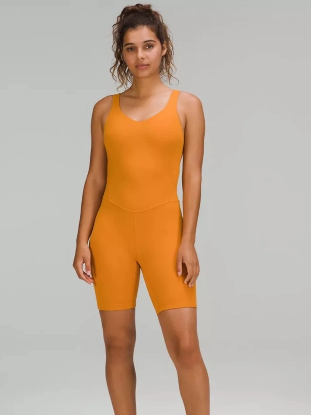 Lululemon Align Bodysuit 6” size 10 orange